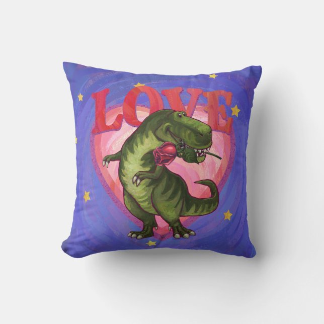 Tyrannosaurus Alla hjärtans dag Kudde (Framsida)