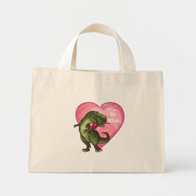 Tyrannosaurus Alla hjärtans dag Mini Tygkasse (Framsidan)