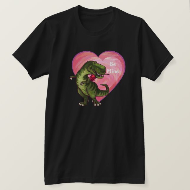 Tyrannosaurus Alla hjärtans dag T Shirt (Design framsida)