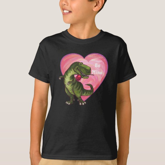 Tyrannosaurus Alla hjärtans dag Tee Shirt (Framsida)