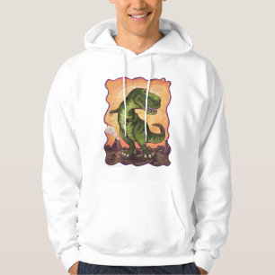 Tyrannosaurus Art Toppar Sweatshirt Med Luva