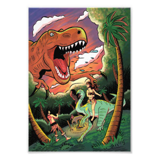 Tyrannosaurus attack fototryck