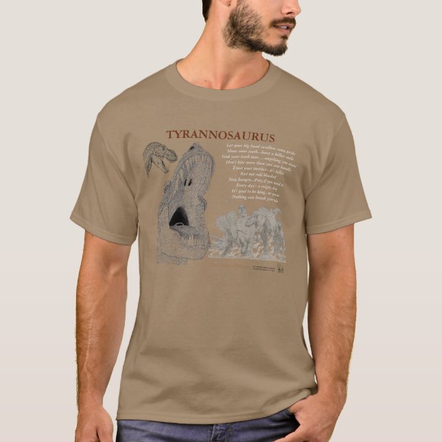 Tyrannosaurus din inre Dinosaurskjorta Greg Paul T Shirt (Framsida)