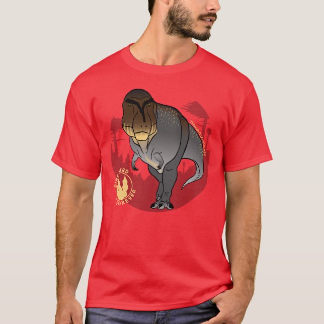 Tyrannosaurus - Dino Nerd Forever Vuxen T Shirt (Framsida)