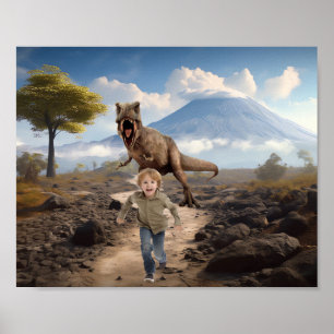 Tyrannosaurus Dinosaur-fotobakgrund Poster