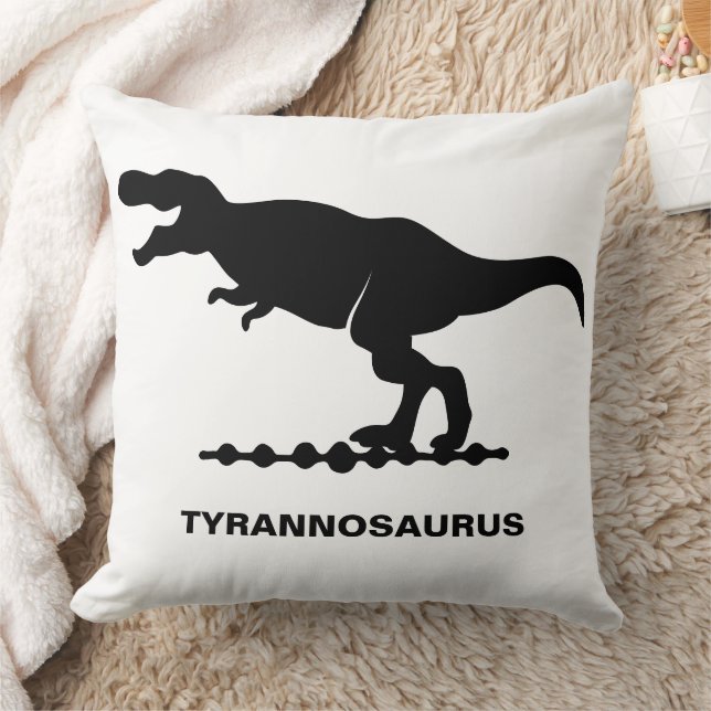 Tyrannosaurus Dinosaur Silhouette Kudde (Filt)