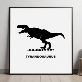 Tyrannosaurus dinosaur siluett poster