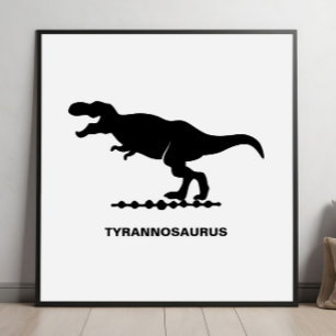 Tyrannosaurus dinosaur siluett poster
