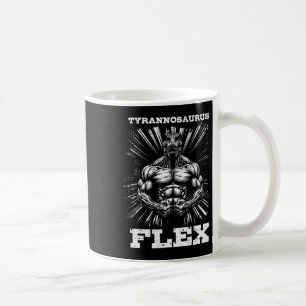Tyrannosaurus Flex Strength Gym Funny Bodybuilding Kaffemugg