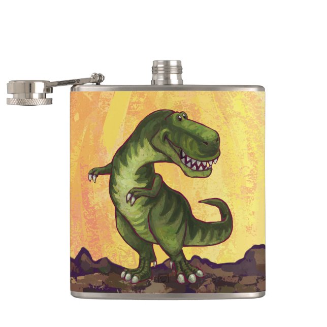 Tyrannosaurus-gåvor och tillbehör fickplunta (Öppnad)