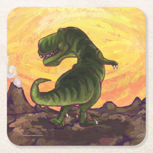 Tyrannosaurus-gåvor och tillbehör underlägg papper kvadrat