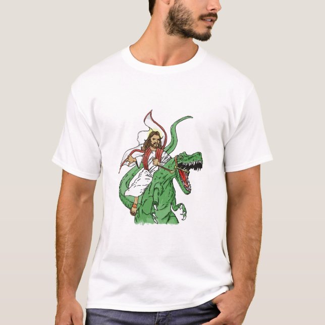 Tyrannosaurus Jesus T-shirt (Framsida)