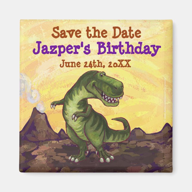 Tyrannosaurus Party Centre Magnet (Framsidan)