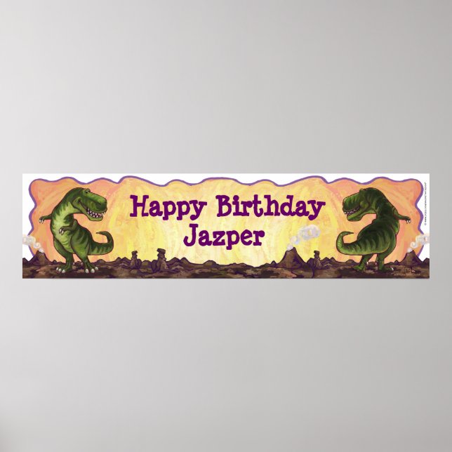 Tyrannosaurus Party Centre Poster (Framsidan)