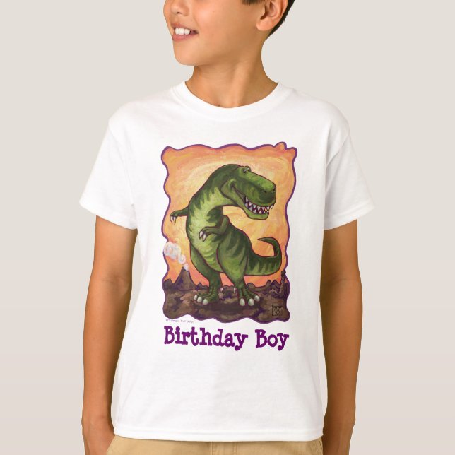 Tyrannosaurus Party Centre T Shirt (Framsida)