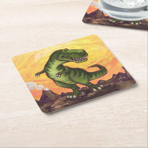 Tyrannosaurus-presenter & Tillbehör Underlägg Papper Kvadrat