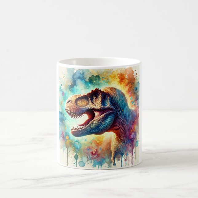 Tyrannosaurus Rex 160724AREF238 - Watercolor Kaffemugg (Center)
