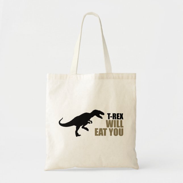 Tyrannosaurus Rex äter dig Tygkasse (Framsidan)