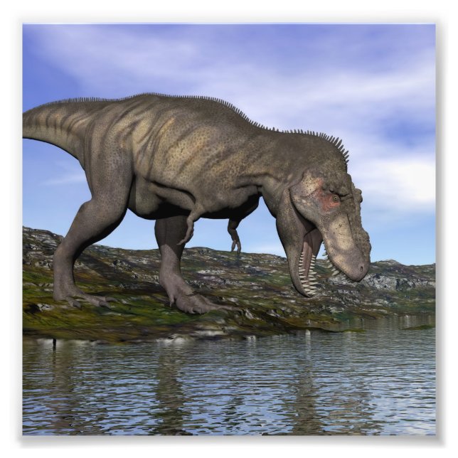 Tyrannosaurus rex dinosaur - 3D-rendering Fototryck (Framsidan)