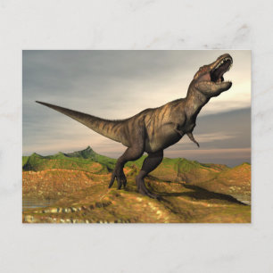 Tyrannosaurus rex dinosaur - 3D-rendering Vykort