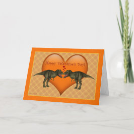 Tyrannosaurus Rex Dinosaur blank Valentine Card Helgkort