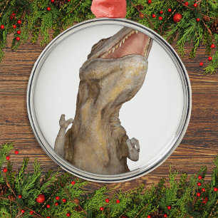 Tyrannosaurus Rex Dinosaur Julgransprydnad Metall