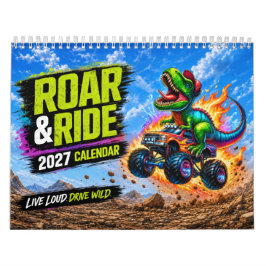 Tyrannosaurus Rex Dinosaur & Monster Truck 2027 Kalender