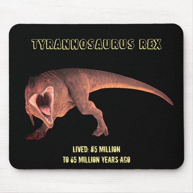Tyrannosaurus Rex Dinosaur Mousepad Musmatta (Framsidan)