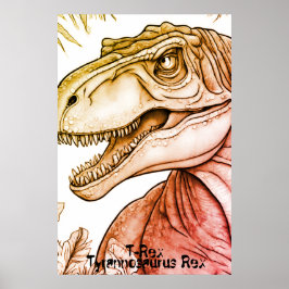 Tyrannosaurus Rex Dinosaur på sovrums vägg affisch