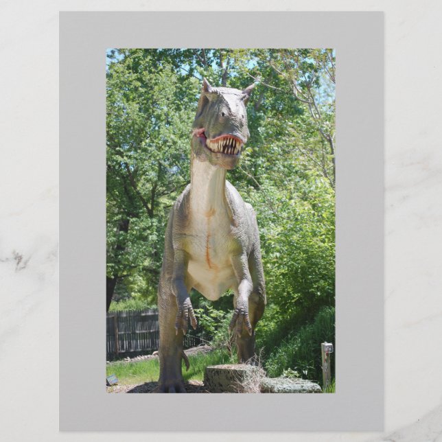 Tyrannosaurus Rex Dinosaur Reklamblad (Framsidan)