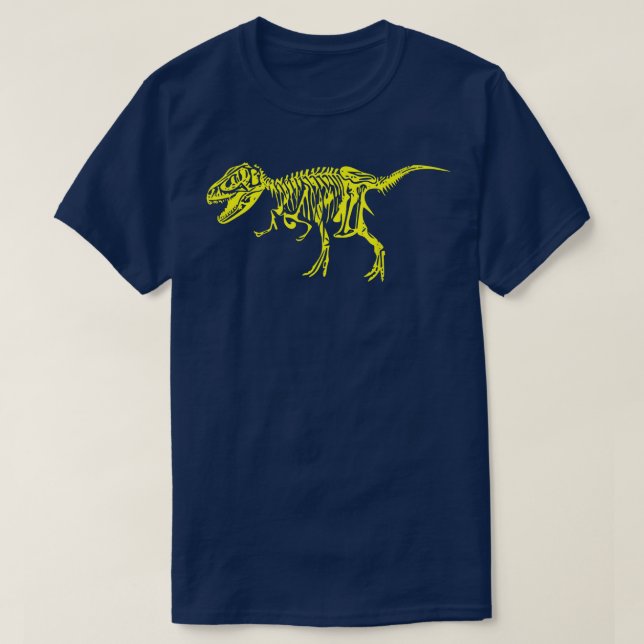 Tyrannosaurus Rex Dinosaur Skeleton Fossil Reptile T Shirt (Design framsida)