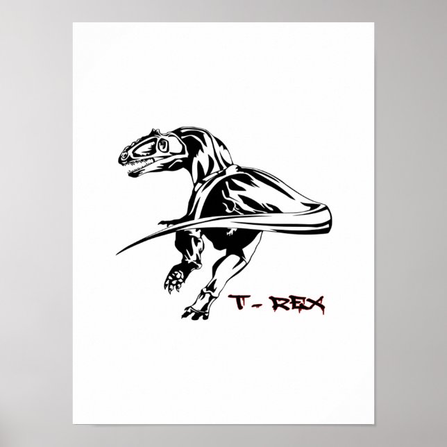 Tyrannosaurus rex Dinosaurie Poster (Framsidan)