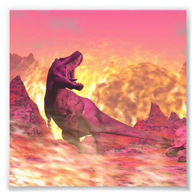 Tyrannosaurus rex dör på grund av meteorit fototryck (Framsidan)