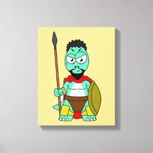 Tyrannosaurus Rex doserades som leonidas. Canvastryck