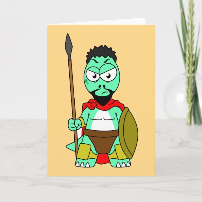 Tyrannosaurus Rex doserades som leonidas. Kort (Framsida)