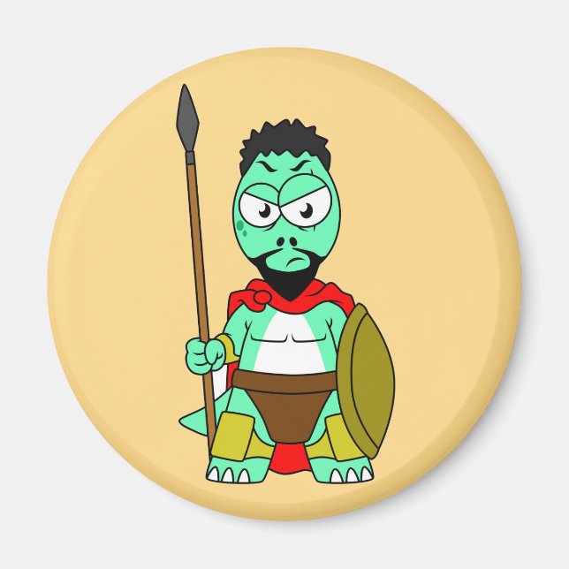 Tyrannosaurus Rex doserades som leonidas. Magnet (Framsidan)