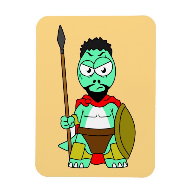 Tyrannosaurus Rex doserades som leonidas. Magnet (Vertikal)