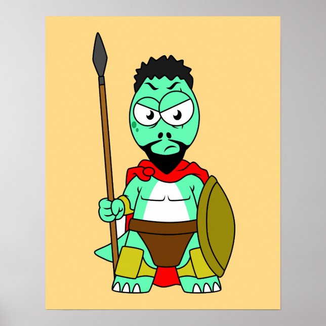 Tyrannosaurus Rex doserades som leonidas. Poster (Framsidan)