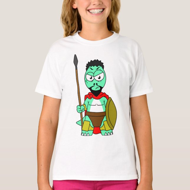 Tyrannosaurus Rex doserades som leonidas. T Shirt (Framsida)