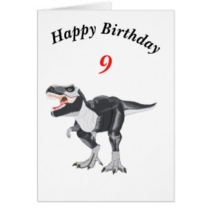 Tyrannosaurus Rex Editable Card med hög ålder Hälsningskort