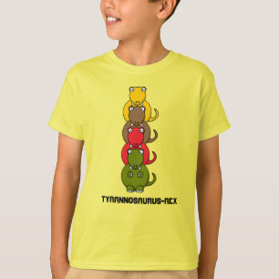Tyrannosaurus-Rex Färgglad Tecknad T-Shirt