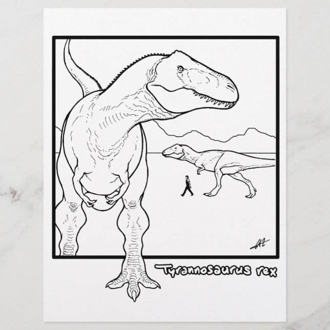 Tyrannosaurus rex - Färgsida. (Framsida)