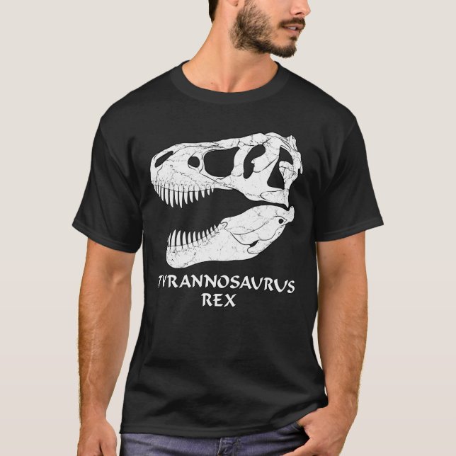 Tyrannosaurus Rex Fossil Skull T-Shirt (Framsida)