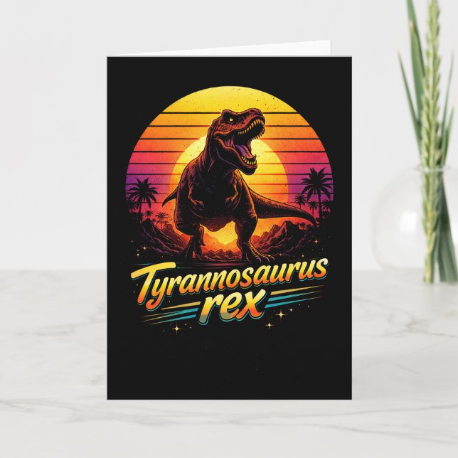 Tyrannosaurus Rex Helgkort (Framsida)