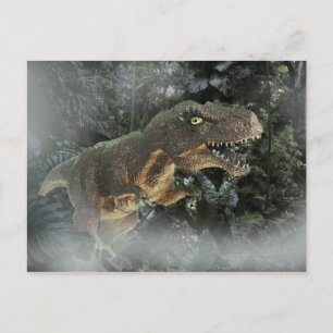 Tyrannosaurus Rex i Jungle. Vykort