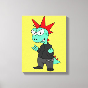 Tyrannosaurus Rex nedtryckt som en segment. Canvastryck