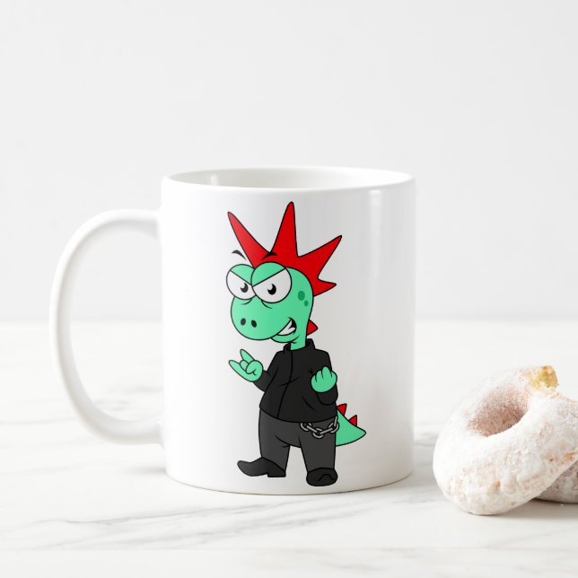 Tyrannosaurus Rex nedtryckt som en segment. Kaffemugg (Med munk)