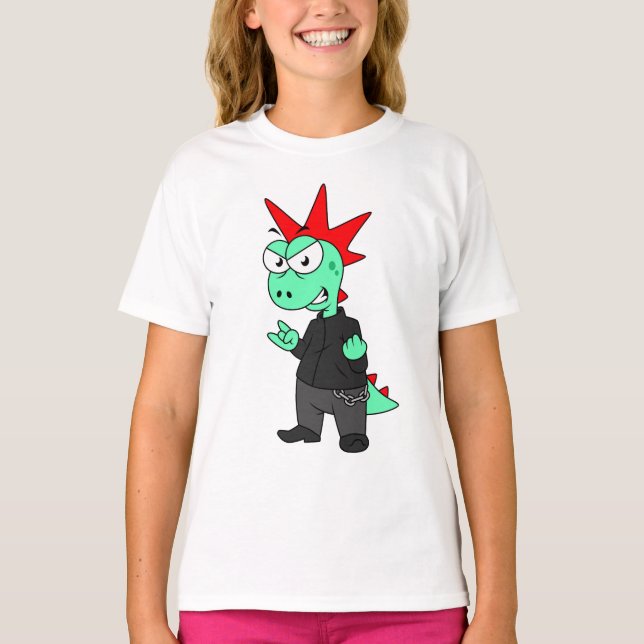 Tyrannosaurus Rex nedtryckt som en segment. T Shirt (Framsida)