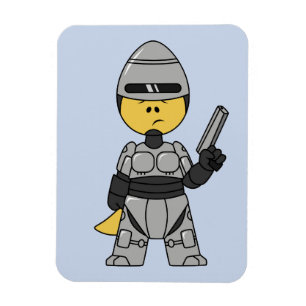 Tyrannosaurus Rex nedtryckt som robopolis. Magnet