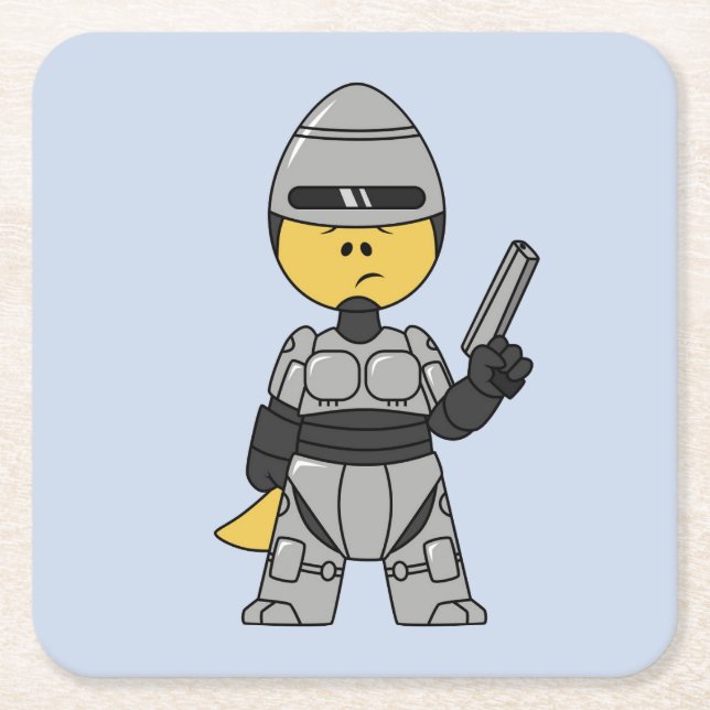 Tyrannosaurus Rex nedtryckt som robopolis. Underlägg Papper Kvadrat (Framsidan)